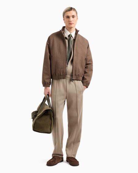 Armani Camisa De Algodón Elástico Estampado