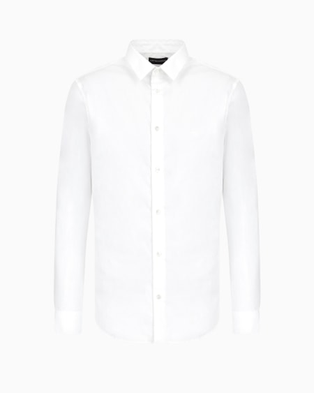 Armani Camisa de mezcla de nailon elástico