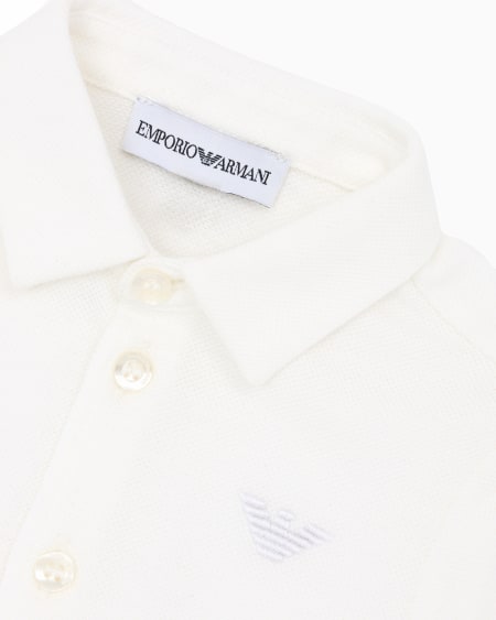 Armani Camisa De Piqué Con Bordado De águila