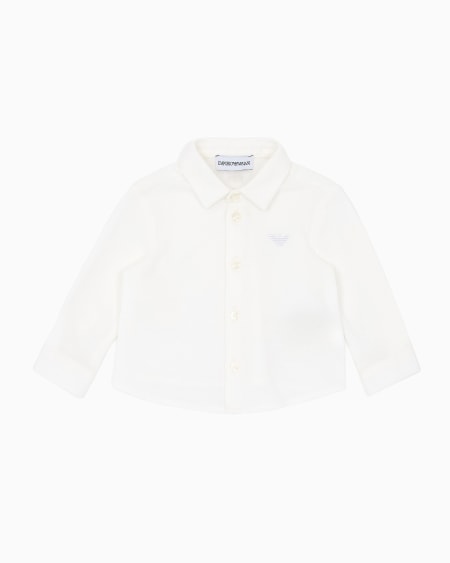 Armani Camisa de piqué con bordado de águila