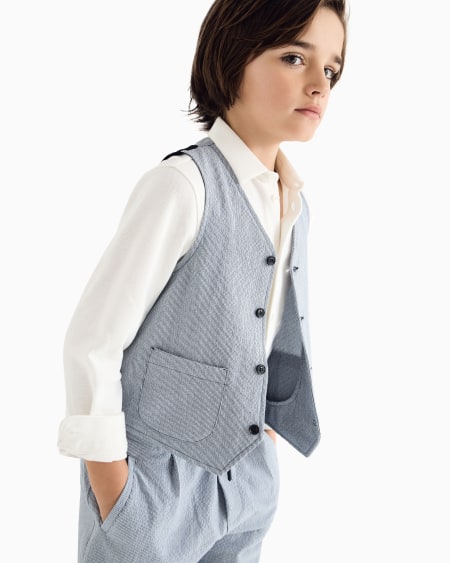 Armani Camisa De Piqué Con Bordado De águila