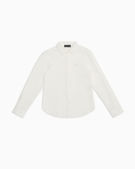 Armani Camisa de piqué con bordado de águila