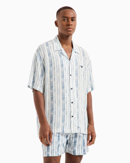 Armani Camisa De Playa Con Estampado Abstracto