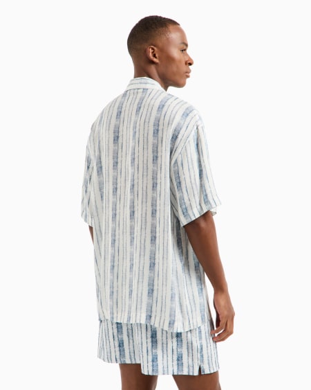 Armani Camisa De Playa Con Estampado Abstracto