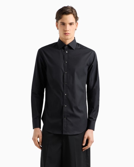 Armani Camisa De Popelina De Algodón