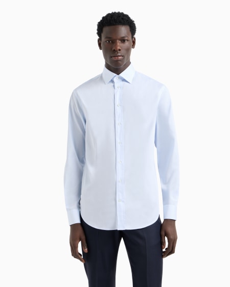Armani Camisa De Popelina De Algodón