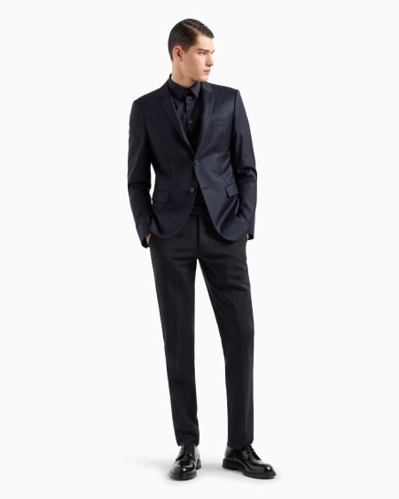 Armani Camisa De Popelina De Algodón Elástico