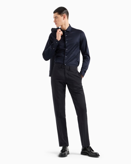 Armani Camisa De Punto De Mezcla De Lyocell ASV