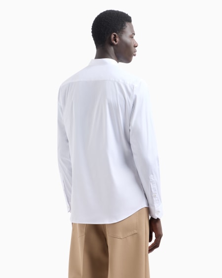 Armani Camisa De Raso Elástico Con Cuello De Tira