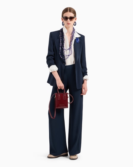 Armani Camisa En Georgette Doble De Seda Icon