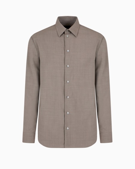 Armani Camisa en tejido de lana virgen