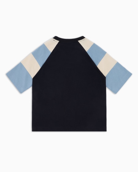 Armani Camiseta Ancha De Punto Con Detalle A Rayas