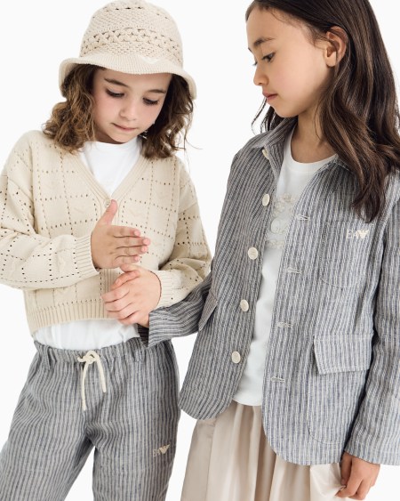 Armani Camiseta De Punto Con águila Y Margaritas