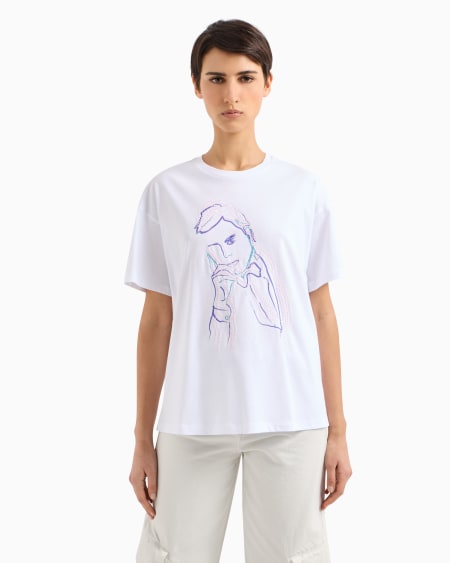 Armani Camiseta De Punto Con Boceto GA