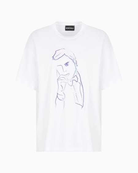 Armani Camiseta de punto con boceto GA