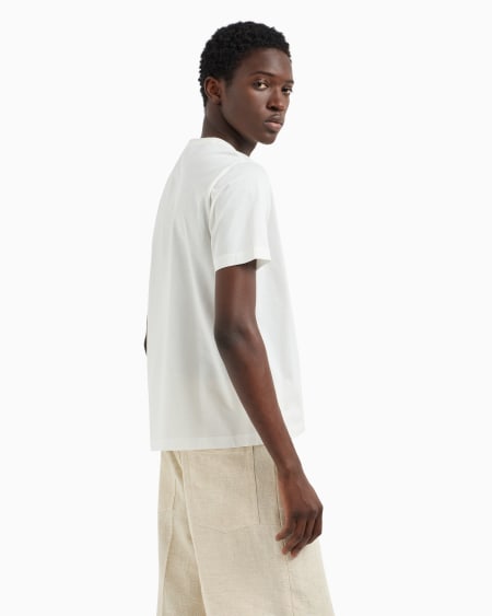 Armani Camiseta De Punto Con Bordado De Lavanda