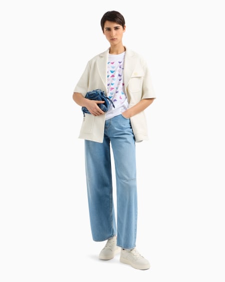 Armani Camiseta De Punto Con Estampado De águilas