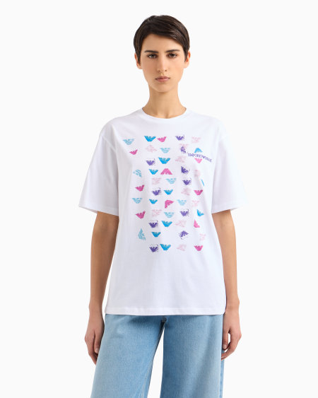 Armani Camiseta De Punto Con Estampado De águilas