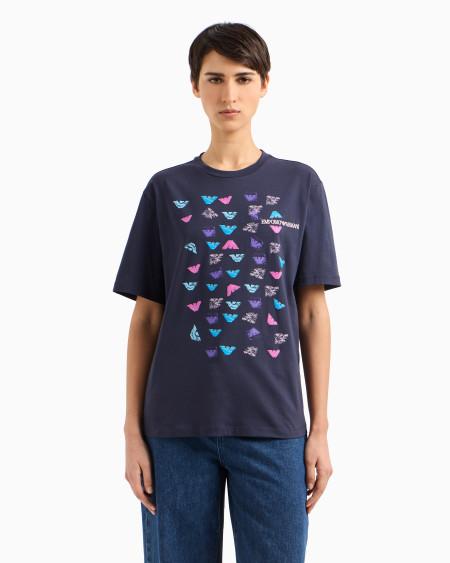 Armani Camiseta De Punto Con Estampado De águilas