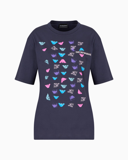 Armani Camiseta de punto con estampado de águilas