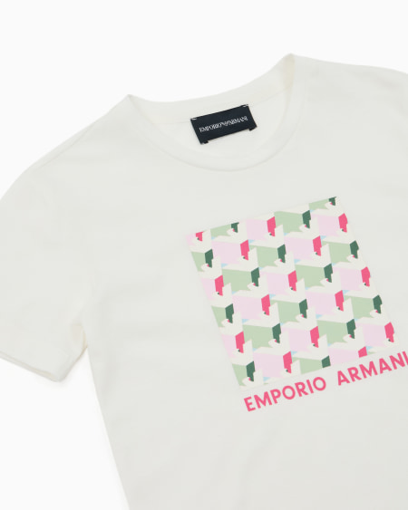 Armani Camiseta De Punto Con Estampado De Logotipo