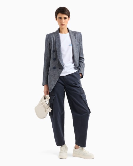 Armani Camiseta De Punto Con Logotipo Devoré