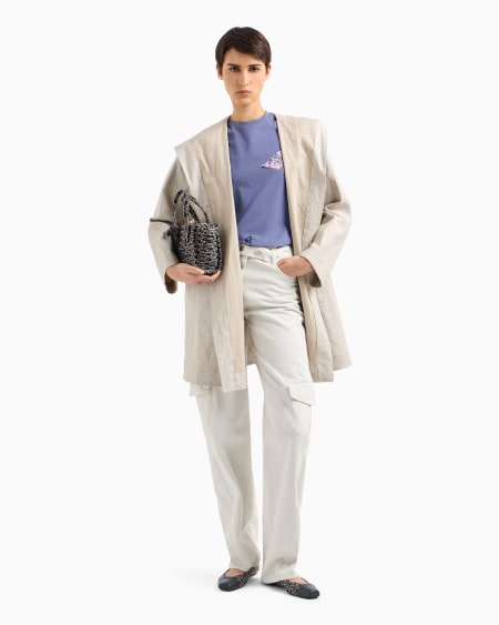 Armani Camiseta De Punto Con Logotipo Devoré