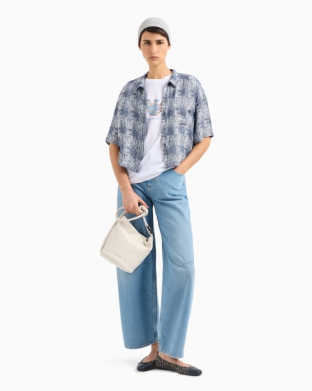 Armani Camiseta De Punto Con Logotipo Devoré