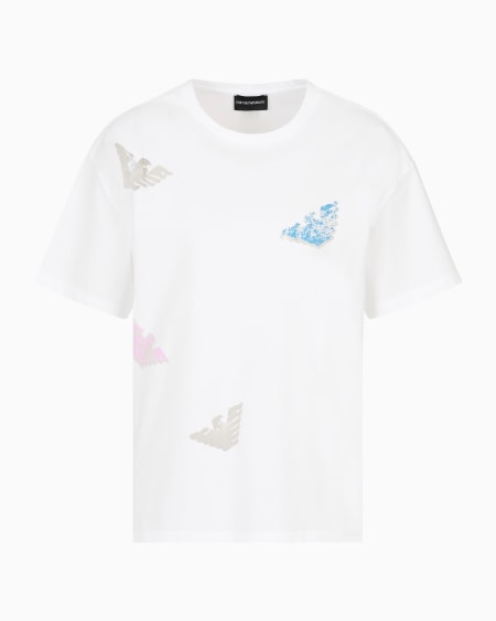 Armani Camiseta de punto con logotipo devoré