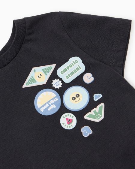 Armani Camiseta De Punto Con Mezcla De Parches