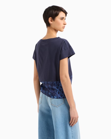 Armani Camiseta De Punto De Algodón Con Nudo