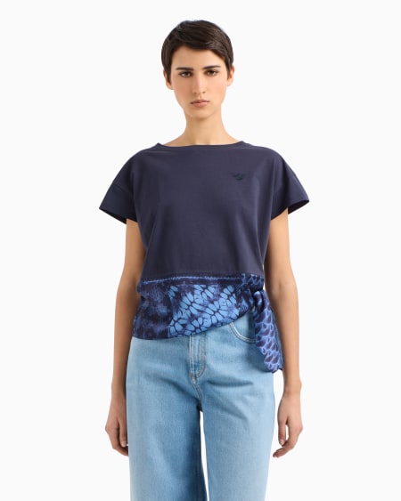 Armani Camiseta De Punto De Algodón Con Nudo