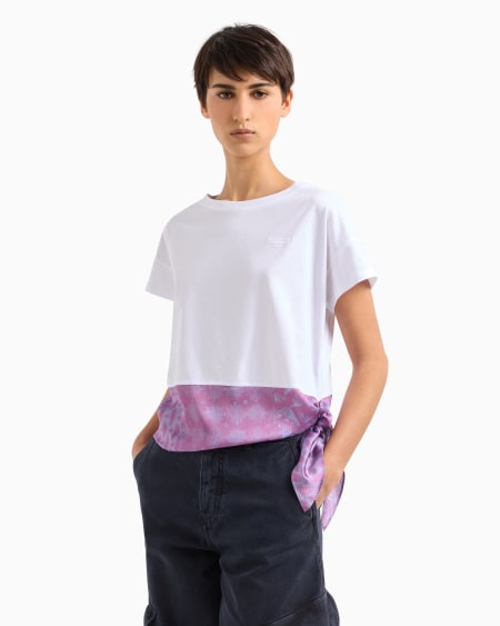 Armani Camiseta De Punto De Algodón Con Nudo