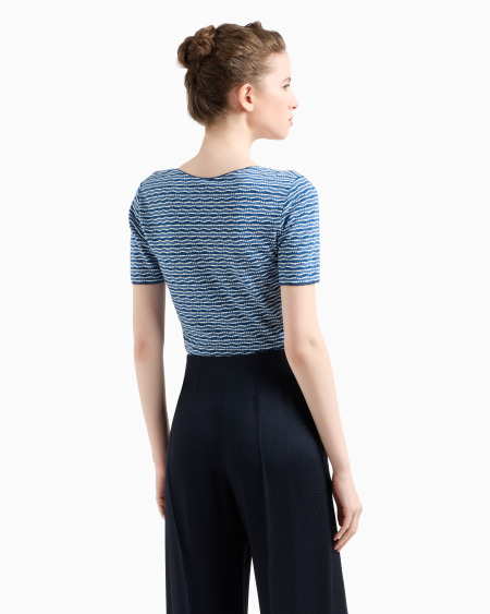 Armani Camiseta De Punto De Tejido Jacquard