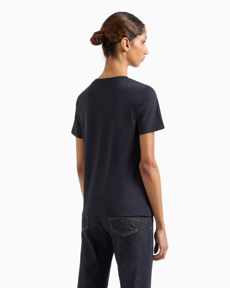 Armani Camiseta En Punto De Algodón Pima