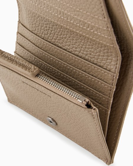 Armani Cartera Compacta De Piel Abatanada