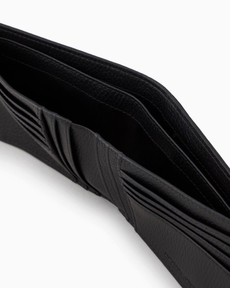 Armani Cartera De Piel Abatanada Con Tarjetero