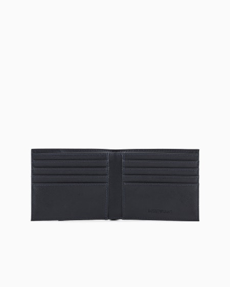 Armani Cartera Plegable De Piel Saffiano Y Nailon