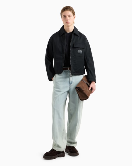 Armani Cazadora Con Cremallera De Nailon Arrugado