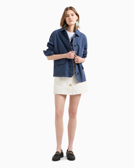 Armani Cazadora De Dril De Algodón