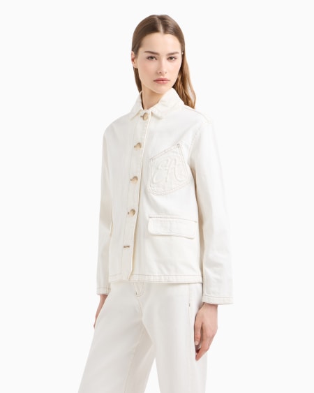 Armani Cazadora De Dril De Algodón