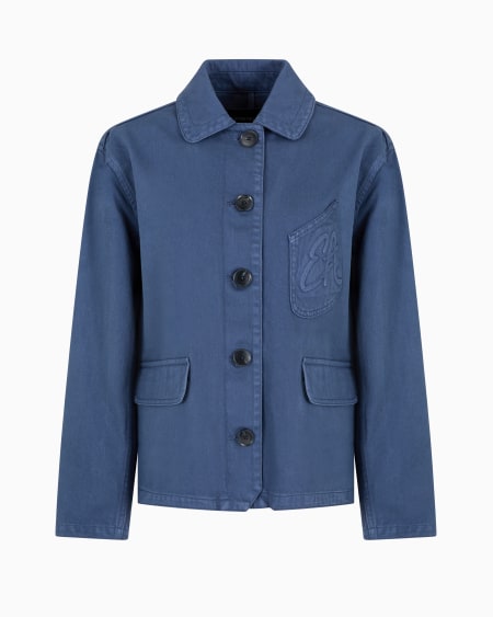 Armani Cazadora De Dril De Algodón