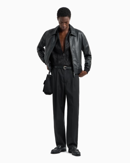 Armani Cazadora En Napa De Cordero De Tacto Suave