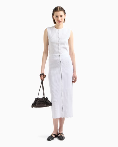 Armani Chaleco De Tejido Ottoman Calado