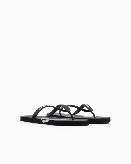 Armani Chanclas De Goma Con Logotipo