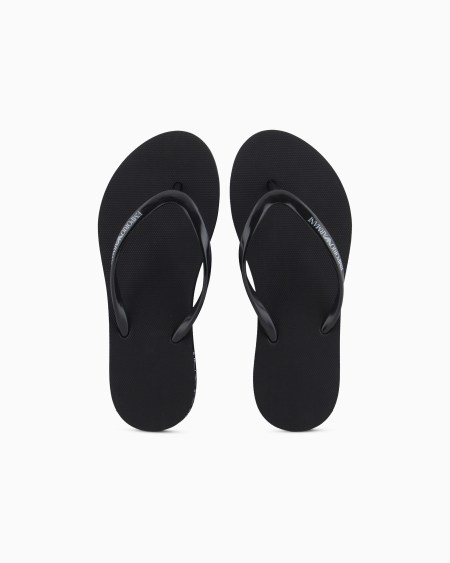 Armani Chanclas De Goma Con Logotipo Y Plataforma