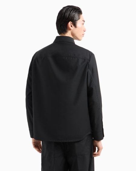 Armani Chaqueta Camisera De Lana Fría Superligera