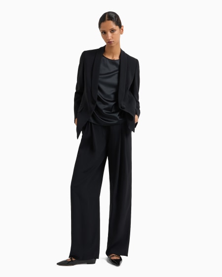 Armani Chaqueta Con Cuello Chal De Envers Satén