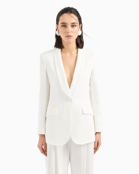 Armani Chaqueta Con Cuello Chal De Envers Satén