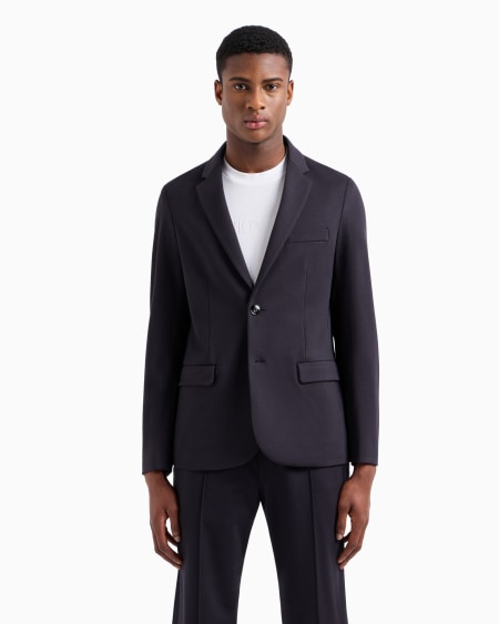 Armani Chaqueta De Abotonadura Sencilla De Punto